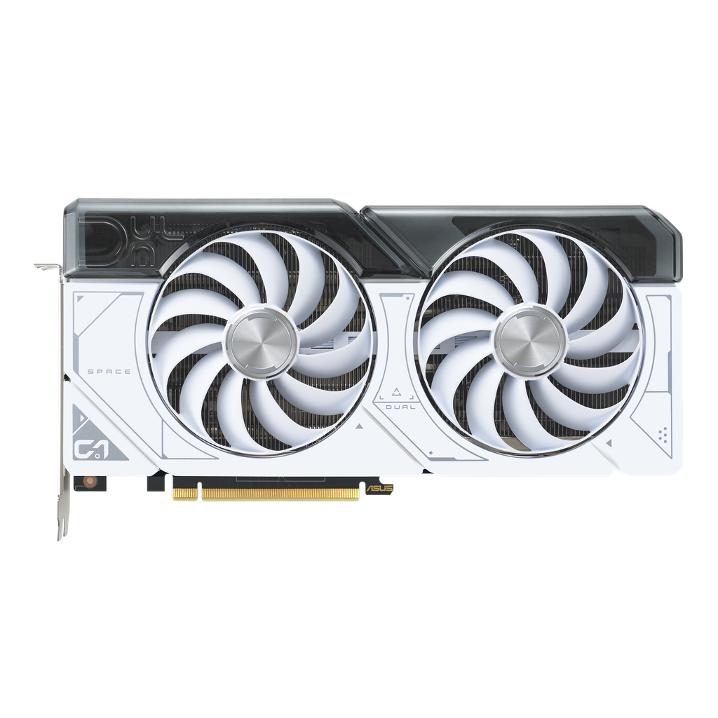 ASUS DUAL GeForce RTX 4070 White edition graphics card front view