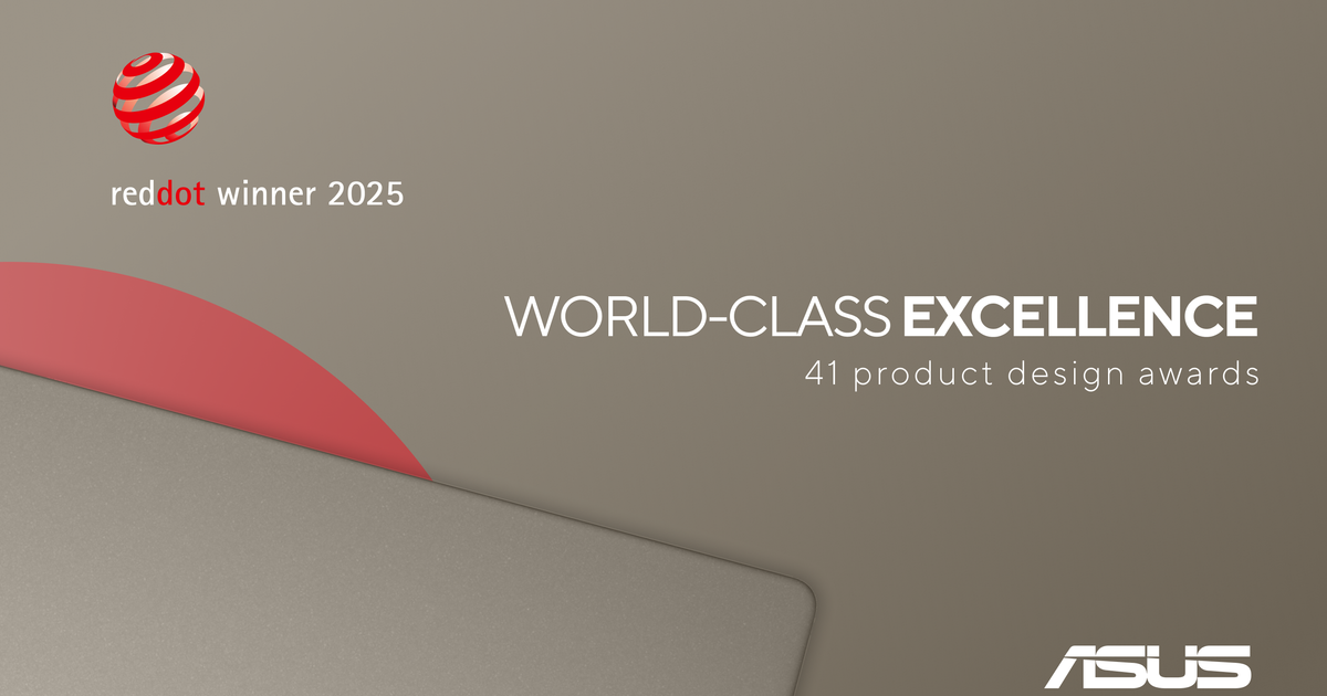ASUS Wins 41 Prestigious Red Dot Design Awards for Product Design 2025, Showcasing World-Class Excellence
